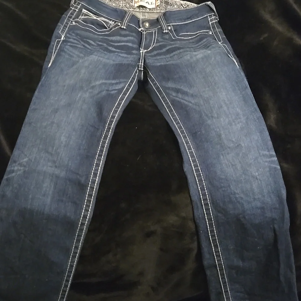 Ariat Men's Dark Indigo Bootcut Jeans - Picture 2 of 5